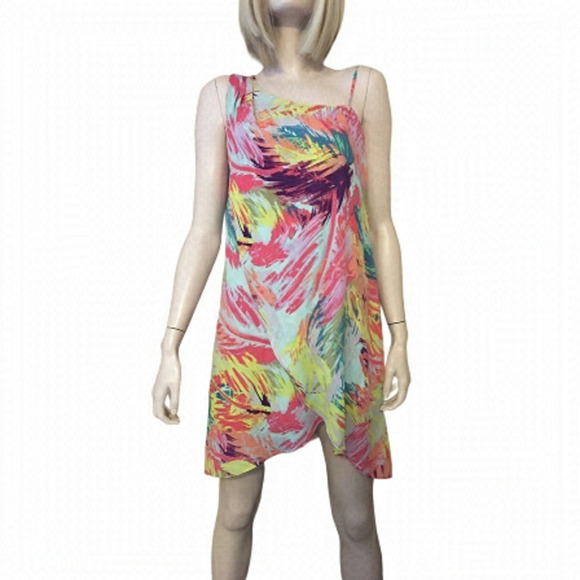 π
ΊBCBG MaxAzria Alyssa Dress Draped One Shoulder Shift - Picture 11 of 13